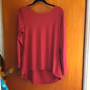 Bisou Bisou top lg maroon